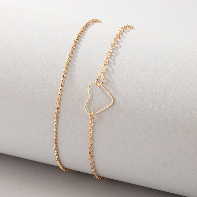 Hollow Heart Charm Bracelet