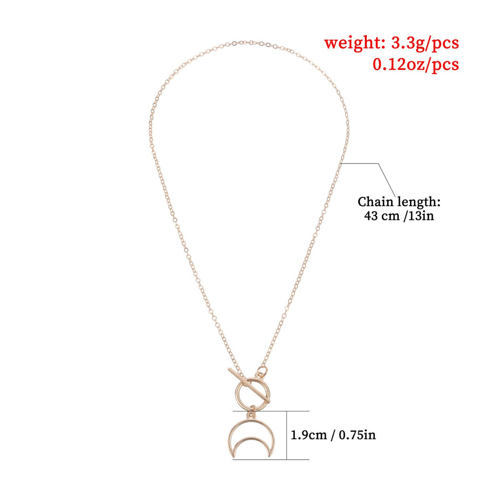 Moon Shape Pendant Necklace