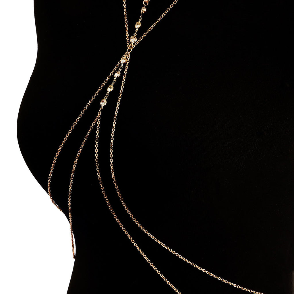 Sexy Cross Chest Chain Exaggerated Beach Casual Full Body Chain