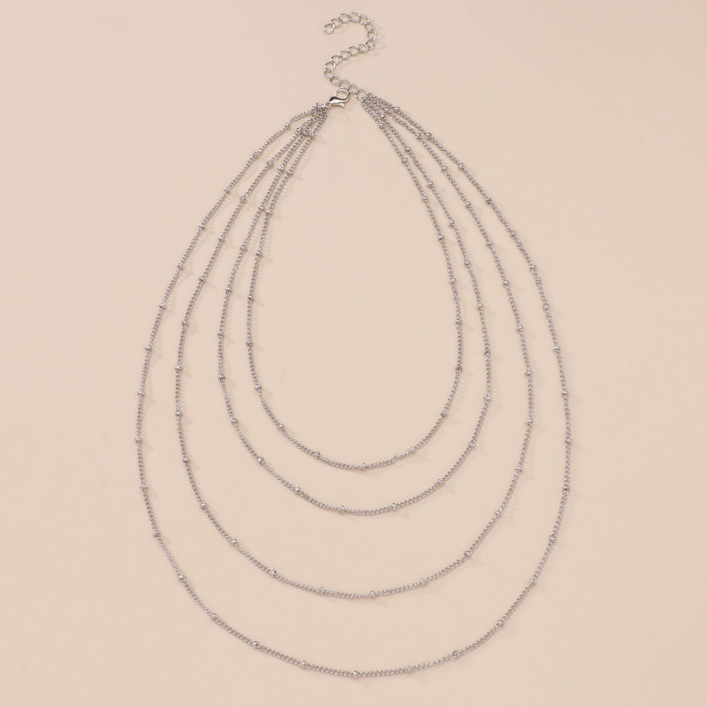 Ball Chain Double Layer Chain Necklace