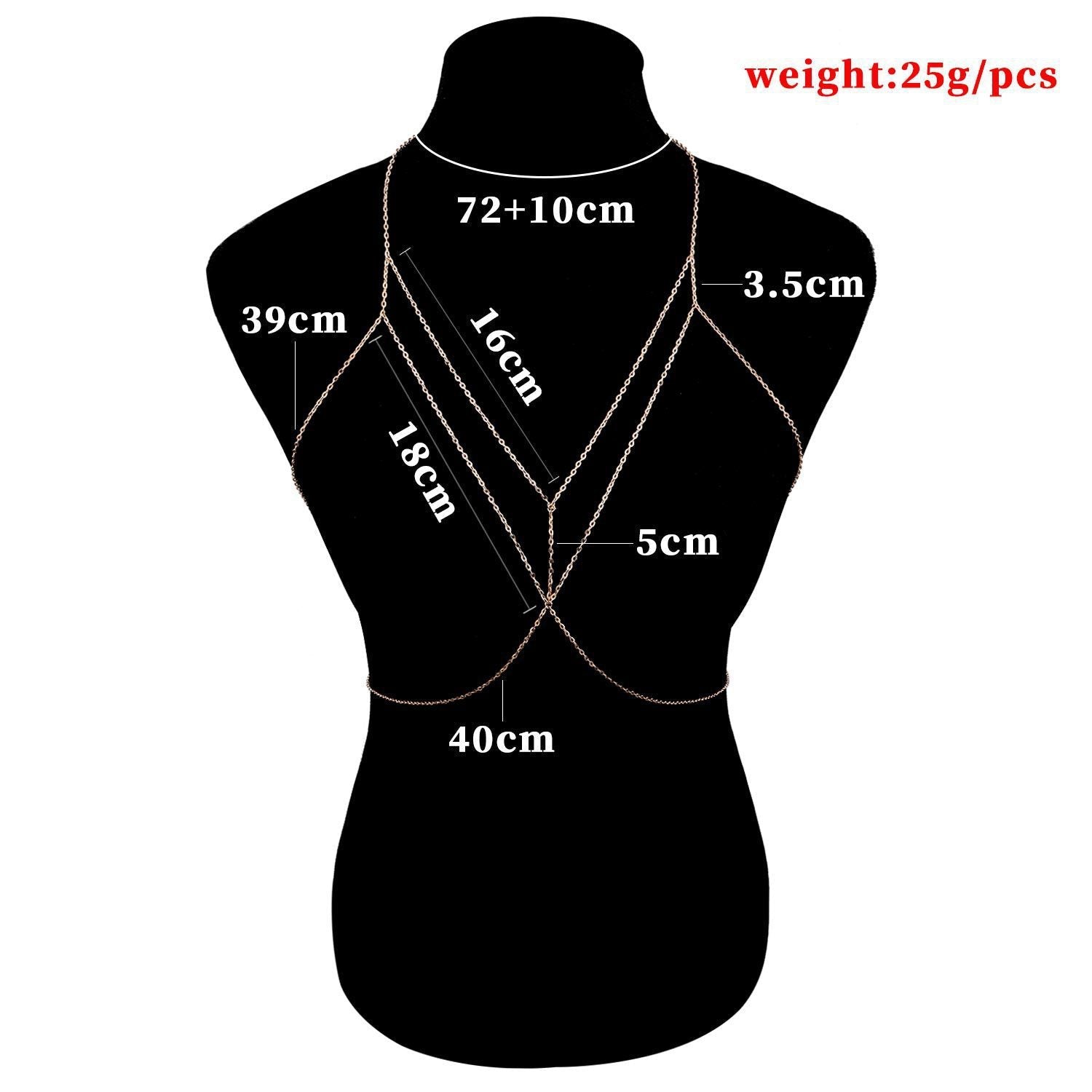 Double Layer Chain Bra Body Chain