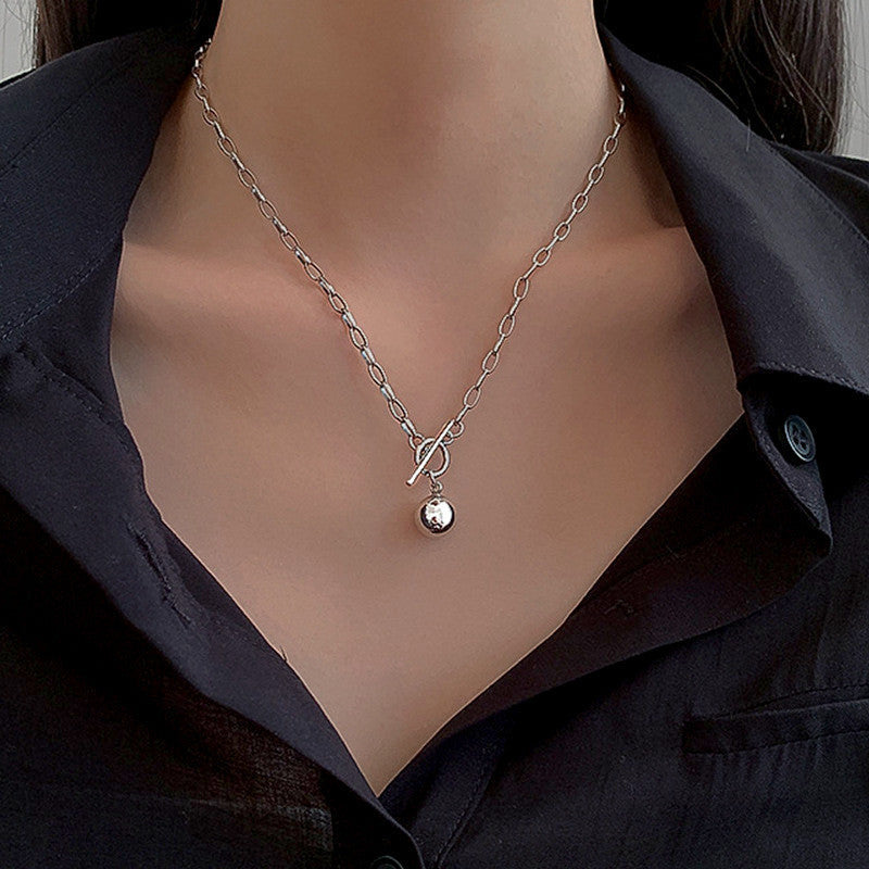 Round Beads Ball Pendent Necklace