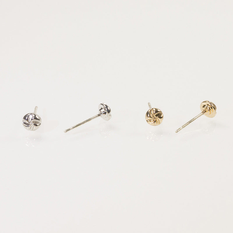 Small Round Knot Stud Earrings