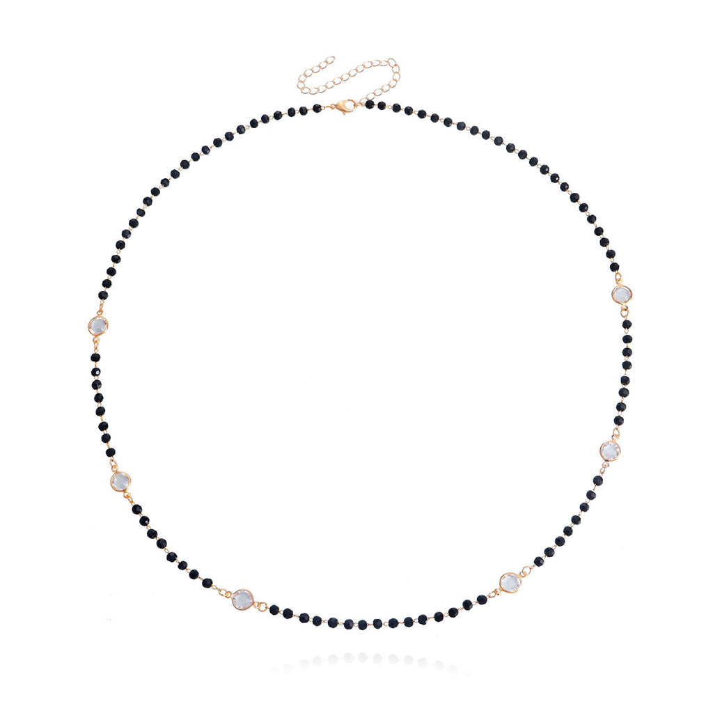 Daily Wear Black Beads Long Necklace