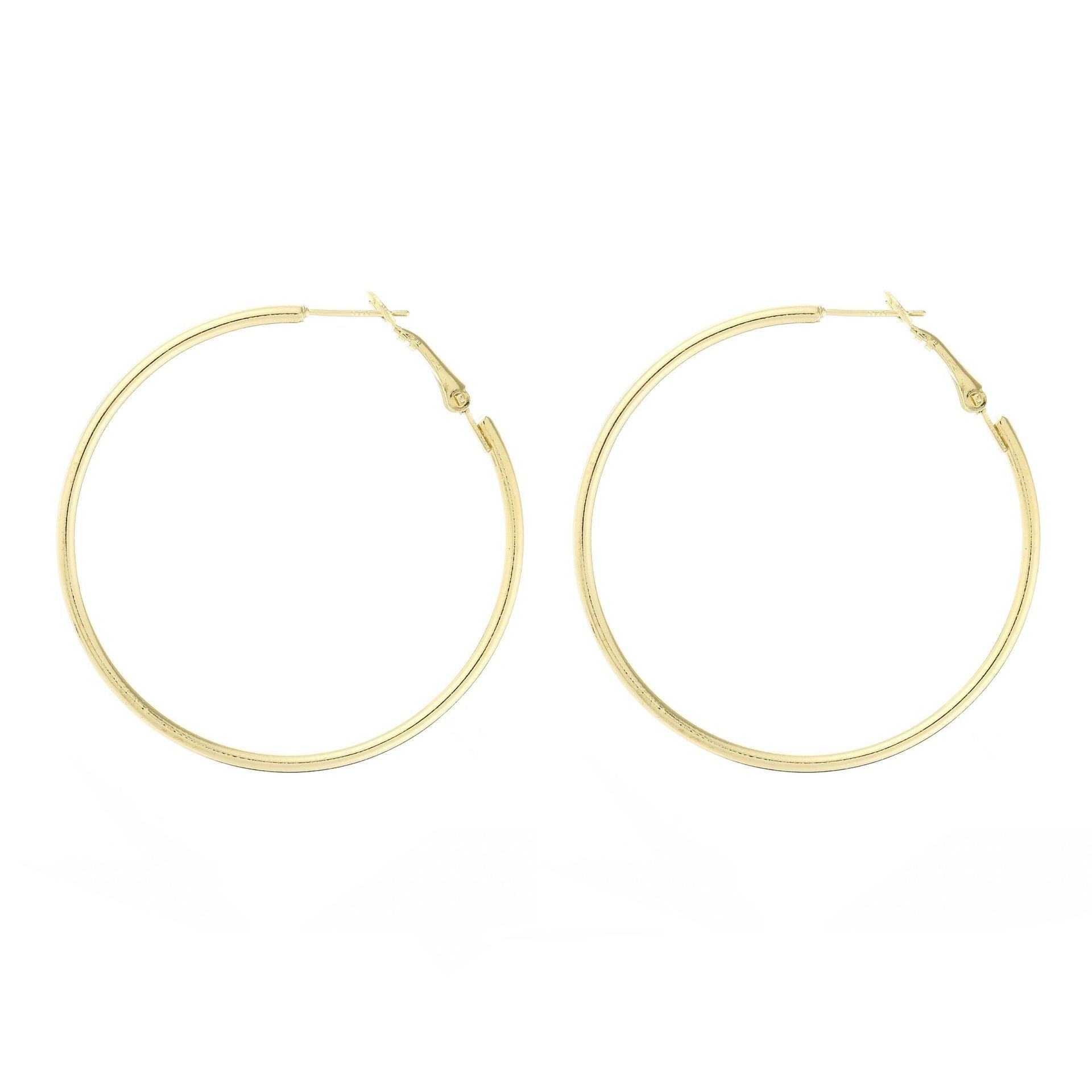 Classic Round Circle Big Hoop Earrings