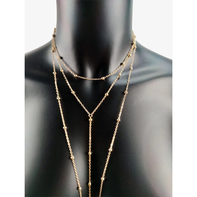women chest chain body chain