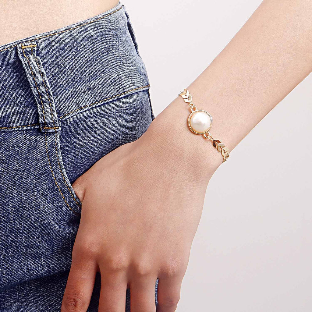 Wheat Chain Pearl Bracelets