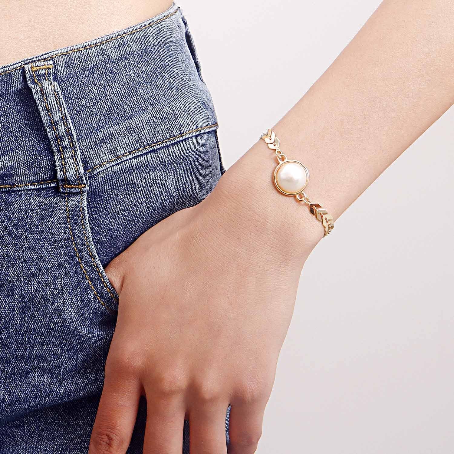 Wheat Chain Pearl Bracelets