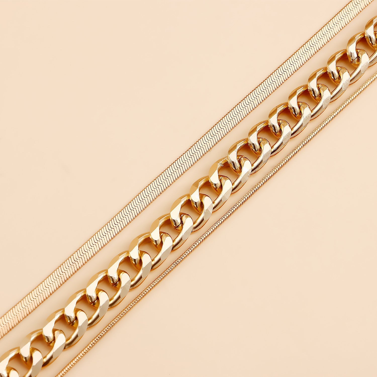 Simple Punk Thick Chain Snake Bone Chain Necklace