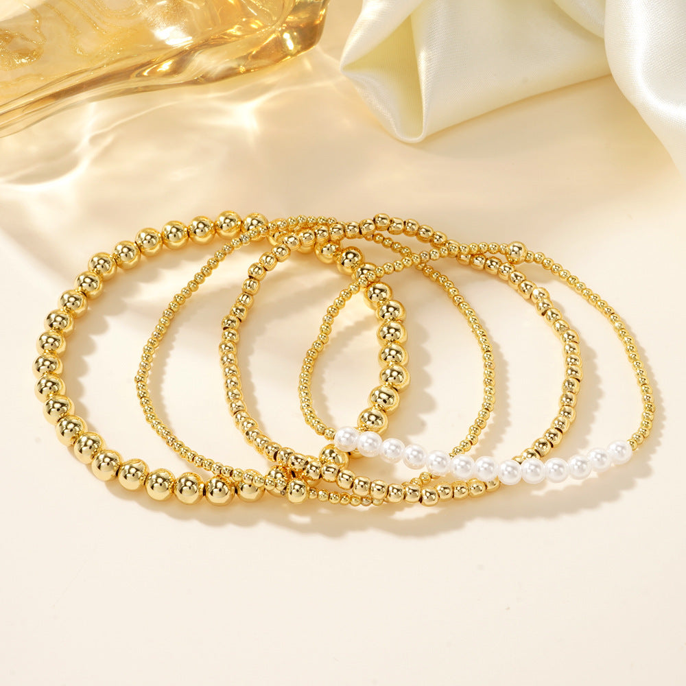 Bohemia Chain CCB Beads Bracelet Set