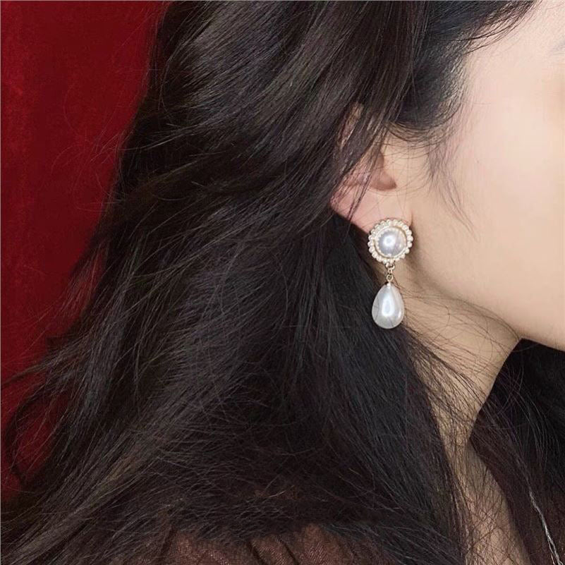 Classic Pearl Dangle Drop Earrings