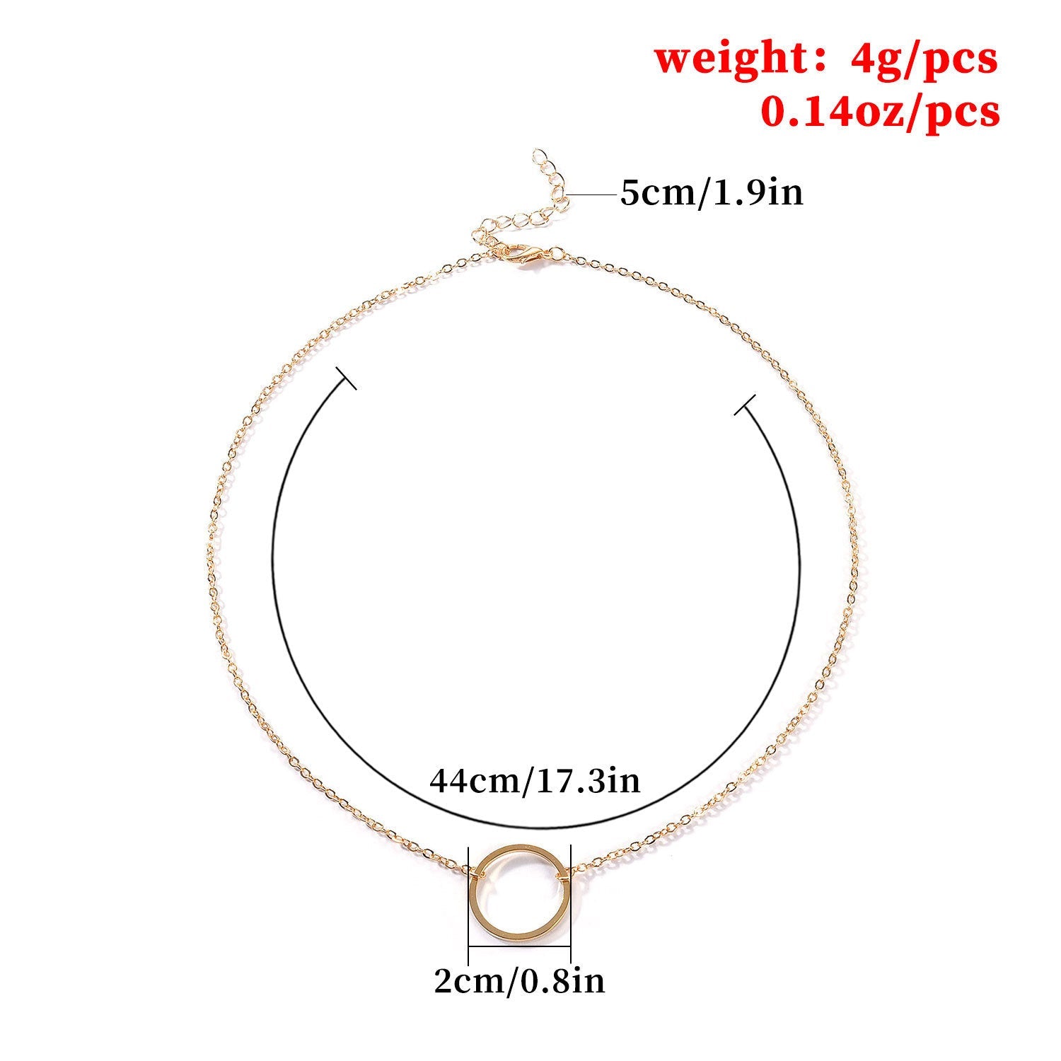 Circle Pendant Women Necklace