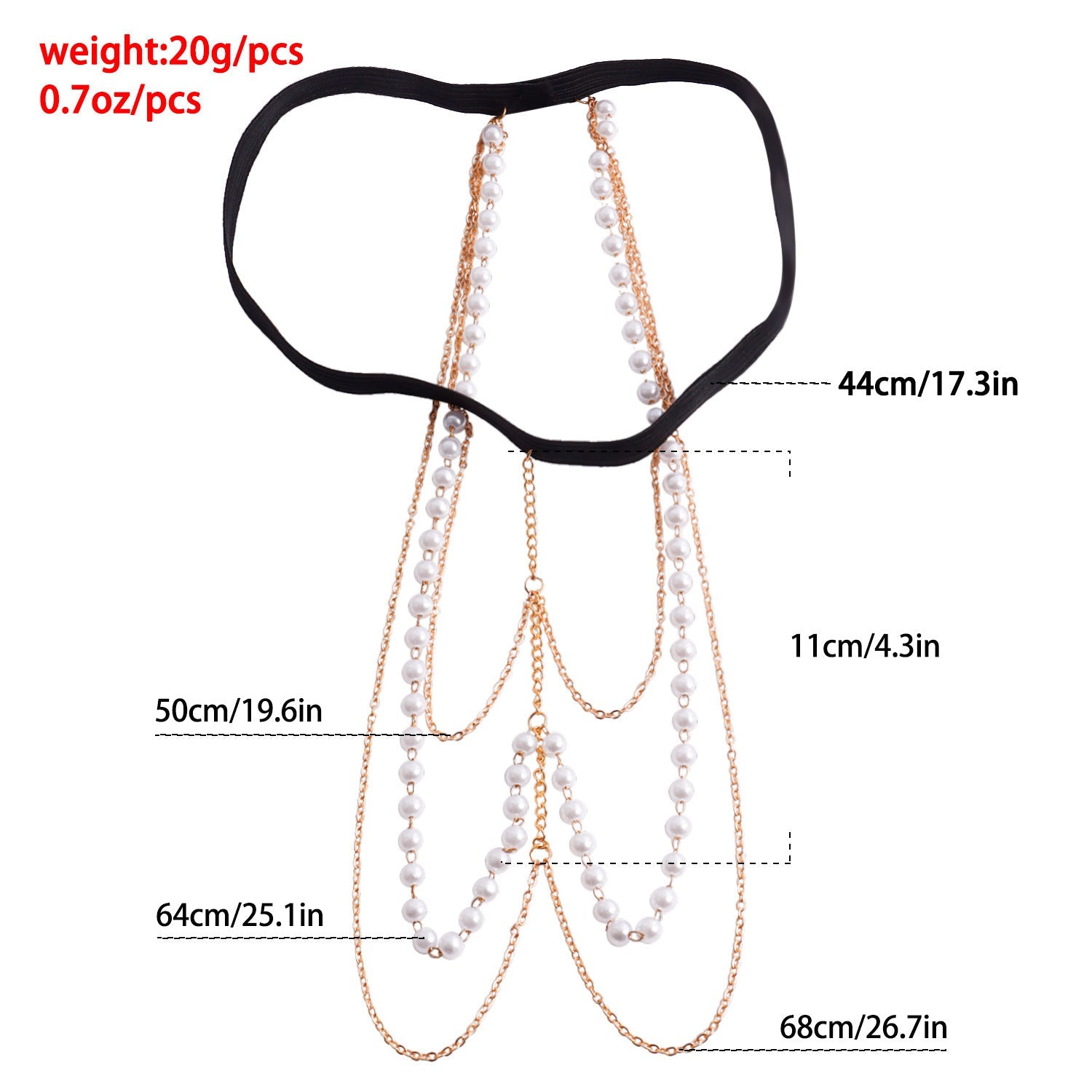 Sexy Beach Body Chain Nightclub Party Multi-layer Pearl Leg Chain