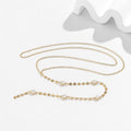 Round Beaded Tassel Chain Necklace
