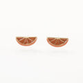 Enamel Orange Stud Earring