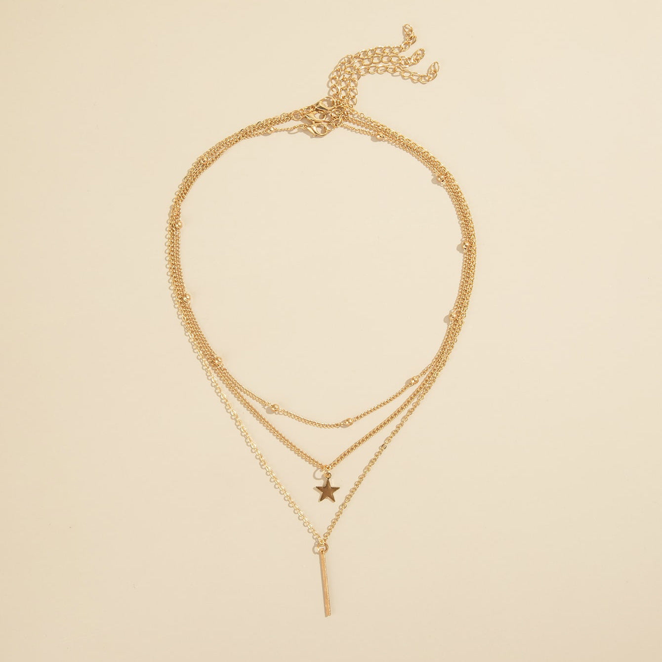Simple Chain Star Necklace Women Multi-layer Choker