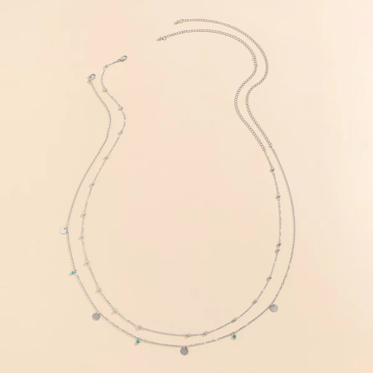 Versatile Bead Simple Sequin Pendant Double-Layer Waist Chain Jewelry