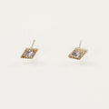 Geometric lozenge mini stud earring