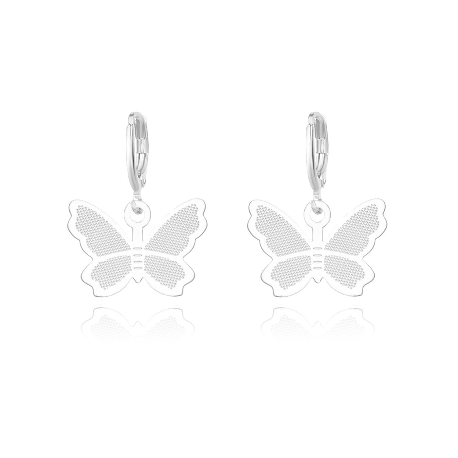 butterfly Drop Dangle Pendant Huggie Earings