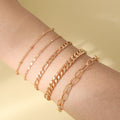 Simple Round Bead Chain Bracelet Set