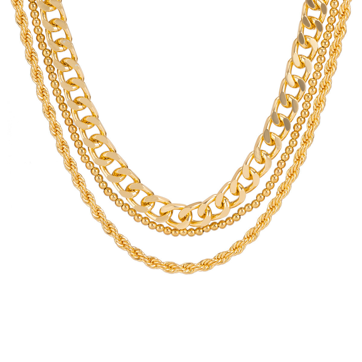 Double Layer Chain Choker Necklace