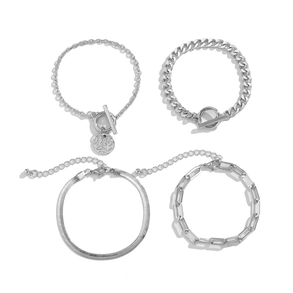 Multi-Layer Chunky Chain Bracelet Set