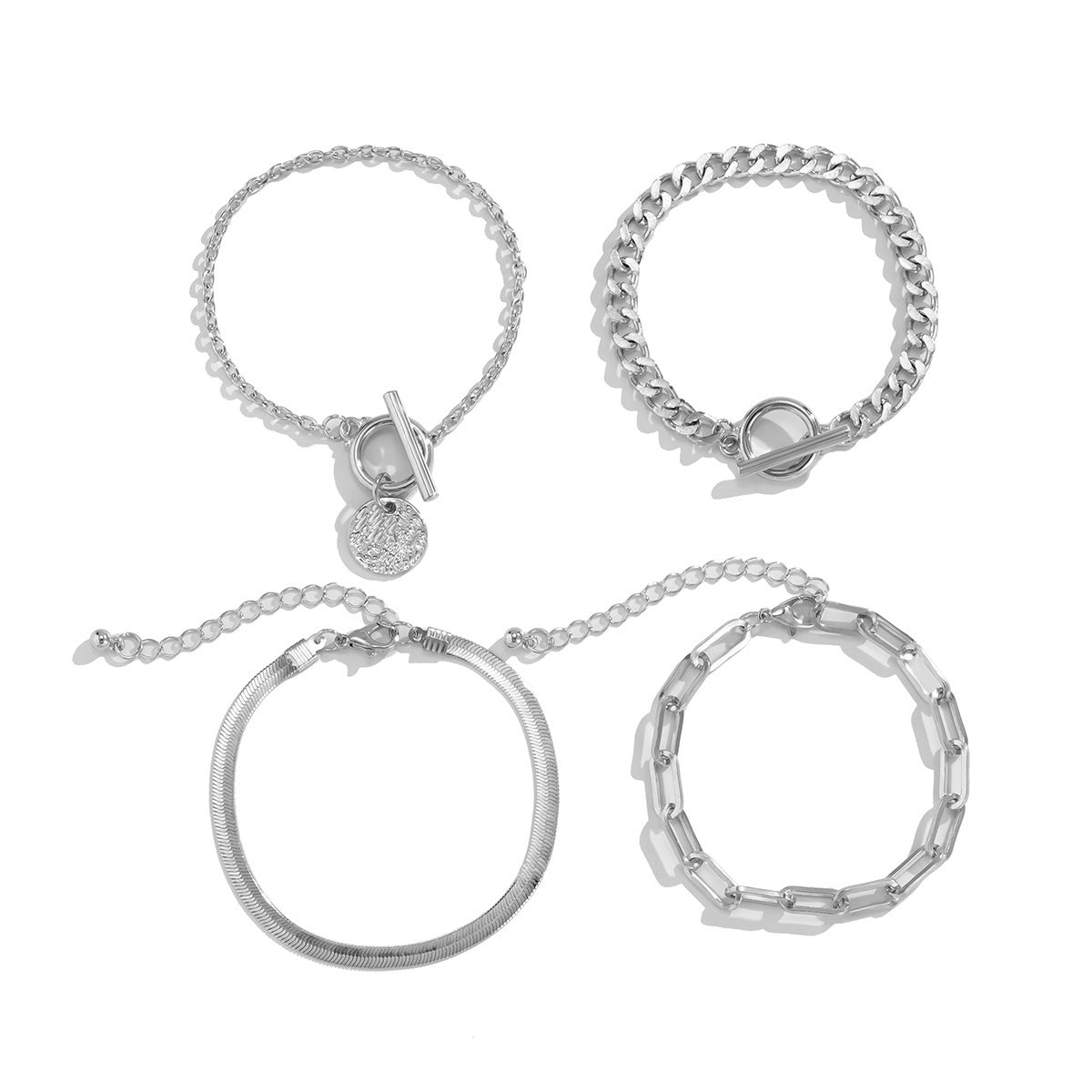 Multi-Layer Chunky Chain Bracelet Set