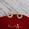 Rhinestone Elegant Knot Stud Earrings