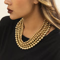 Beaded Multi Layered Choker Punk Large Chain Necklace