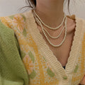 Multi-layer Artificial Pearl Beaded Necklace
