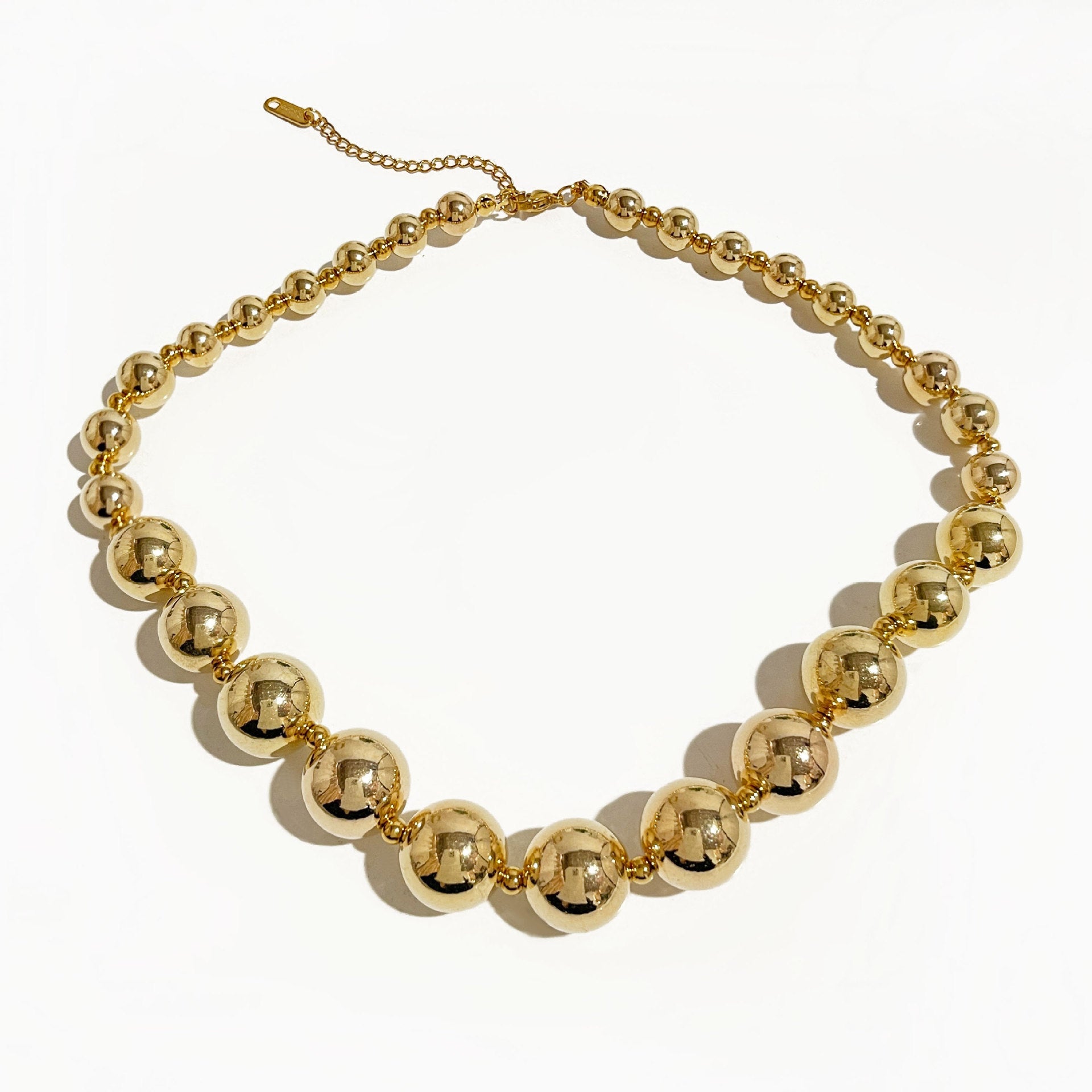Chunky Big Ball Beads Chain Choker Necklace