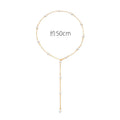 Pearl Chain Lariat Women Necklaces