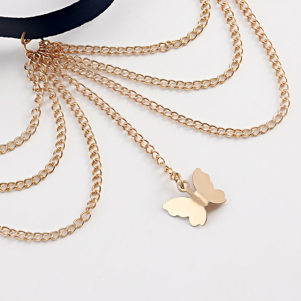 Bohemia Simple Multi Layer Butterfly Leg Chain