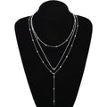 Women Necklaces Pendants 3 Multi Layer Heart Tassel Charm