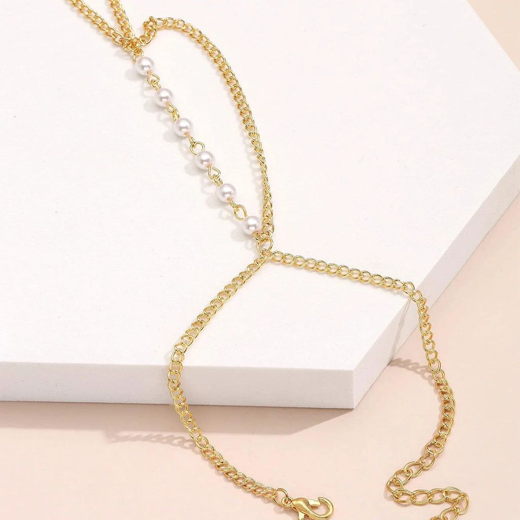 Bohemian Multilayer Chain Pearl Bracelet