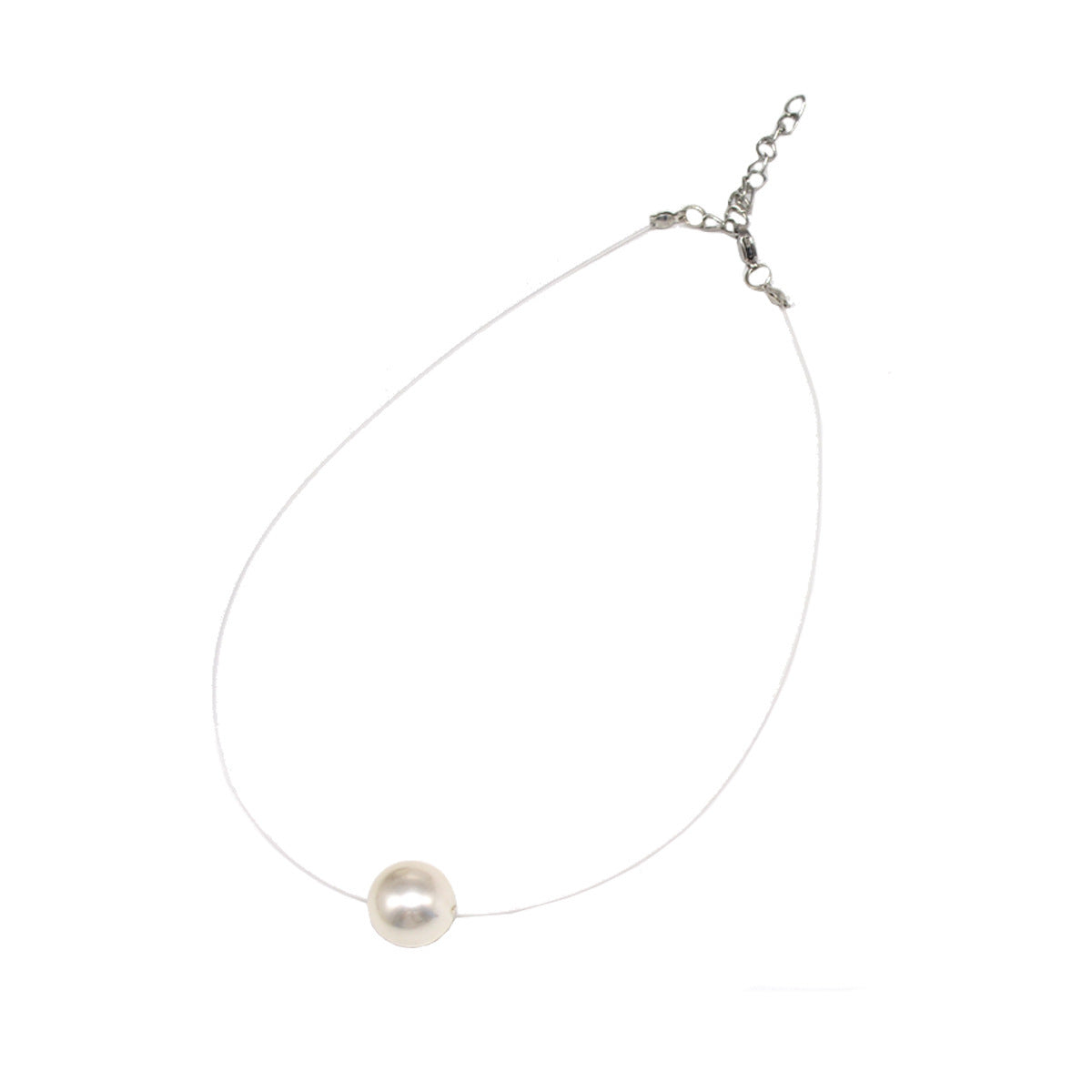 Summer Pearl Pendant Wire Chain Necklace