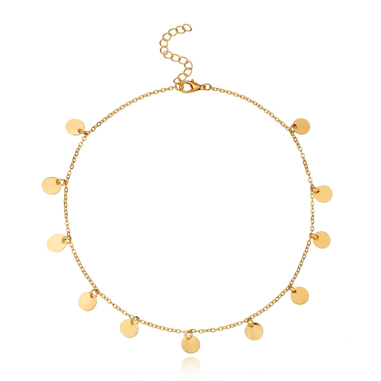 Multi Round Small Disc Charm Necklace