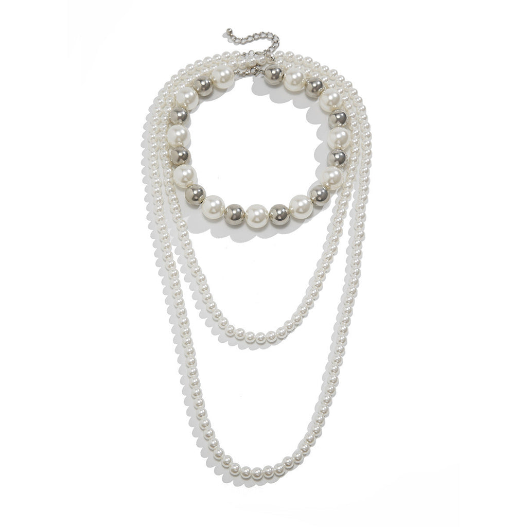 Vintage Punk Big CCB Bead Chain Necklace for Women