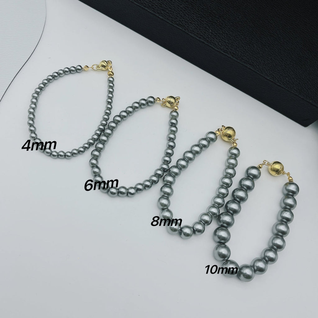 Glass Pearl Bracelet Woman Magnet Clasp