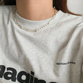 Pearl Jewelry Custom Paper Clip Chain Choker Necklace