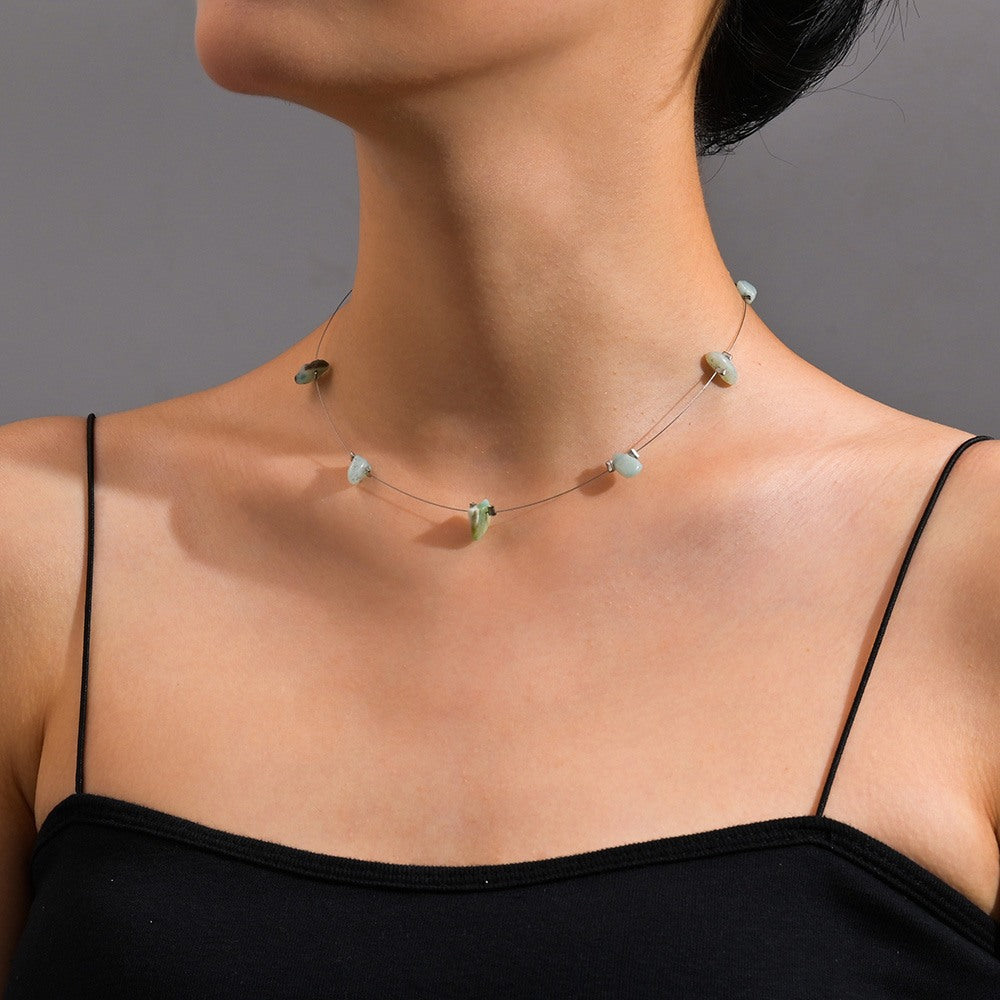 Boho Irregular Natural Stones Necklace