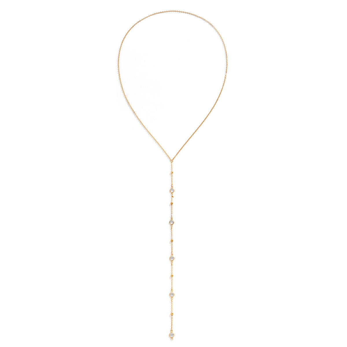 Crystal Stone Long Tassel Necklaces for Women
