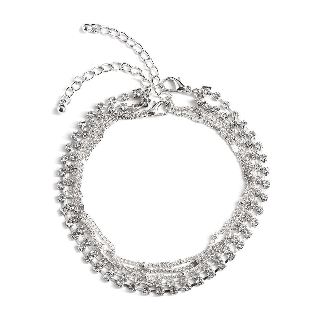 Beaded Anklets Rhinestone Crystal Ankle Bracelets