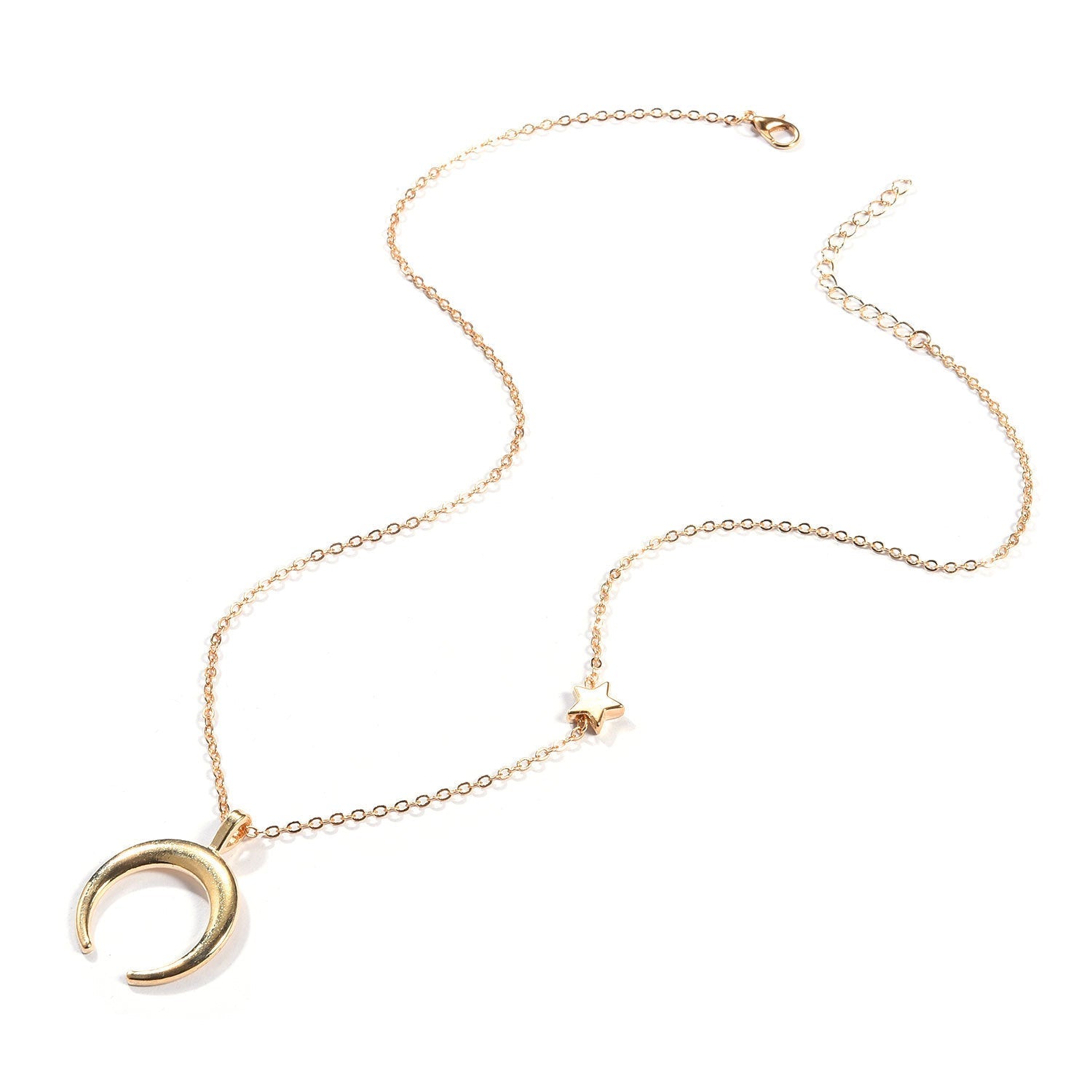 Moon Stars Pendant Accessories Chain Necklace