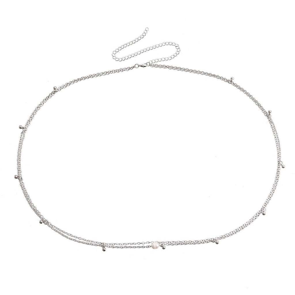 Boho Layer Body Chains Pearl Bikini Belly Chain
