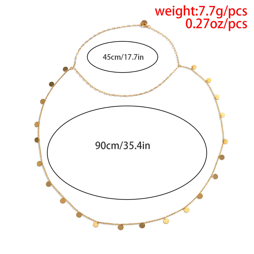 Women Simple Sexy Body Chain Back Chain Necklace