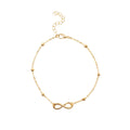 Double Layer White Pearl Beaded Anklet Jewelry