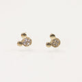 Rhinestone Bear Earring