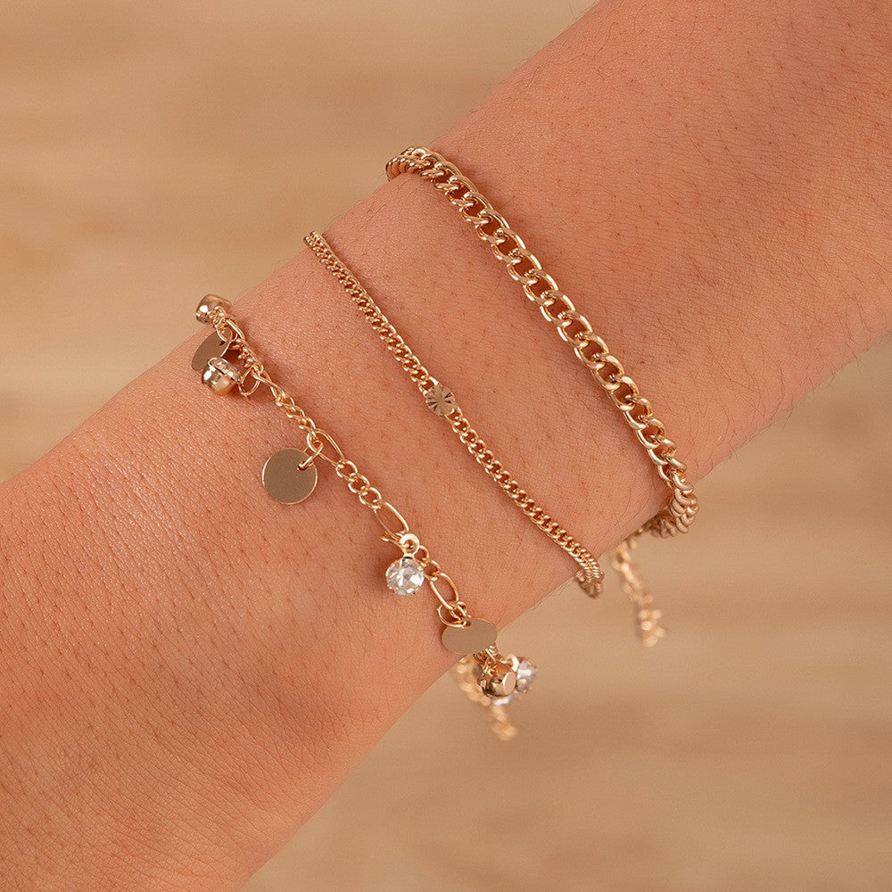 Disc Beaded Layer Bracelet