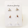 Bird Strawberry Stud Earrings Set